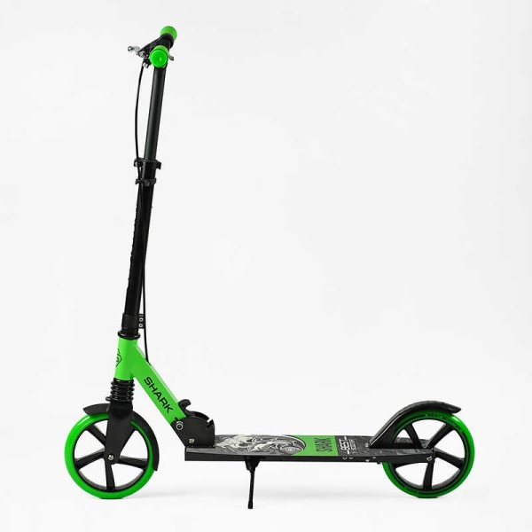 Самокат двоколісний "Best Scooter" SH-50730 (4) "SHARK", з ручним гальмом, затискач керма, колеса PU - 20 см, 1 амортизатор, в коробці