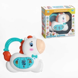 Музична конячка W-03217 (120) WToys, Українське озвучення, підсвічування, ноти, казки, пісні, в коробці