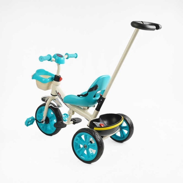Велосипед 3-х колісний BS-70815 "Best Trike" (1) колеса EVA переднє 10’’, заднє 8’’, сталева рама, УКР. ОЗВУЧУВАННЯ, батьківська ручка, в коробці