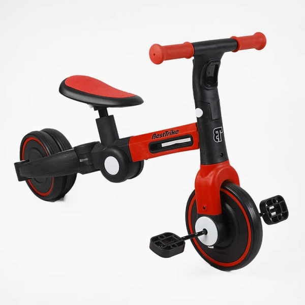 Велосипед 3-х колісний BS-45459 "Best Trike" колеса EVA переднє 8", заднє 6", нейлонова рама, трансформується у велобіг, підсвічування, в коробці
