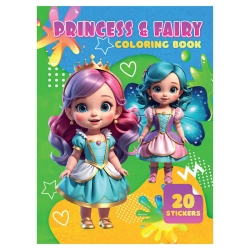 Розмальовка 20 наліпок А4: Princess and Fairy 9789655323207 (50) "Jumbi"