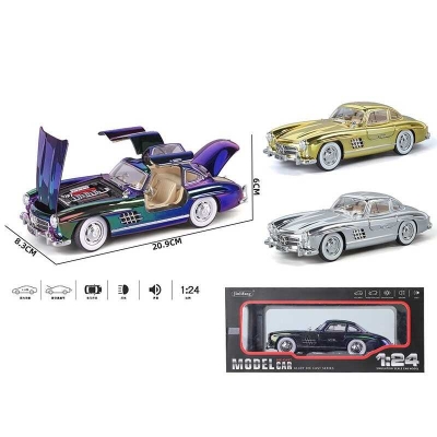 Машина 1901-263 A (24) 3 види,1:24, металопласт., інерція, підсвіч. фар, звуки, відкрив. дверцята, капот та багажник, від батарейок, в коробці, ВИДАЄТ