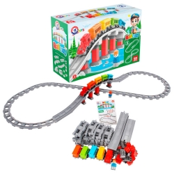 Конструктор Залізниця 1300 (3) "Technok Toys", 59 деталей, в коробці