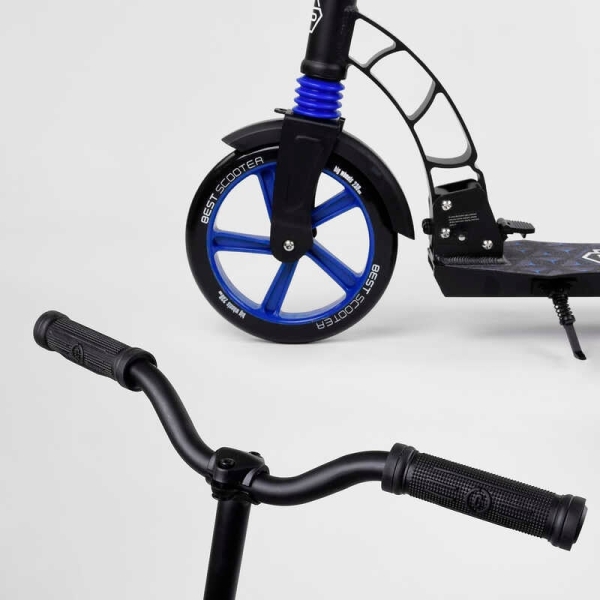 Самокат двоколісний "Best Scooter" 81246 (2) колеса PU, d переднього колеса - 230мм, d заднього колеса - 180мм, 1 амортизатор передній, в коробці