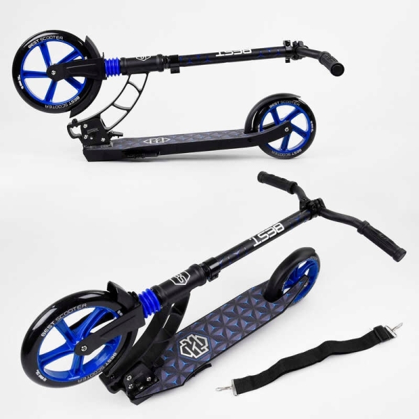 Самокат двоколісний "Best Scooter" 81246 (2) колеса PU, d переднього колеса - 230мм, d заднього колеса - 180мм, 1 амортизатор передній, в коробці