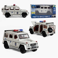 Машина 41393 (72/2) "Авто Експерт", "Поліція", металопластик, 1:32, звук, світло, інерція, відкриваються двері, в коробці