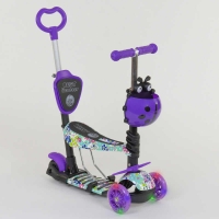 Самокат 5в1 68995 Best Scooter, АБСТРАКЦІЯ, PU колеса, ПІДСВІЧУВАННЯ КОЛІС, в коробці