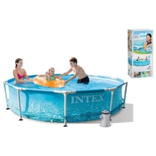 Intex Басейн каркасний 28208 NP круглий, діаметр 305см, висота 76см, насос-фільтр (1 250 л/ч), об'єм 4485л, в коробці