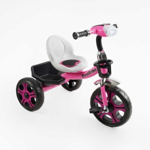 Велосипед 3-х колісний BS-22603 "Best Trike" колеса EVA переднє 12", заднє 10", сталева рама, фара з музикою та світлом, кошик, в коробці