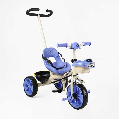 Велосипед 3-х колісний BS-70362 "Best Trike" колеса EVA переднє 10", заднє 8", сталева рама, УКР. ОЗВУЧУВАННЯ, батьківська ручка, в коробці