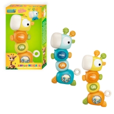Гра "Жираф веселун" 21622 (72/2) "WToys", 2 кольори, ОЗВУЧУВАННЯ УКРАЇНСЬКОЮ МОВОЮ, 6 пісень, 6 мелодій, тріскачки, брязкальце, прорізувачі, в коробці