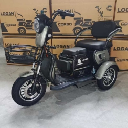 Електричний трицикл Corso «Logan» LN-801200 (1) + 1 ЯЩИК АКУМ, двигун 1200W, акумулятор 72V/23Ah, колеса 300-10, в коробці