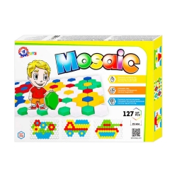 Мозаїка №3 0908 (10) "Technok Toys", 127 елементів, розмір деталі - 4 см, ігрове поле, в коробці