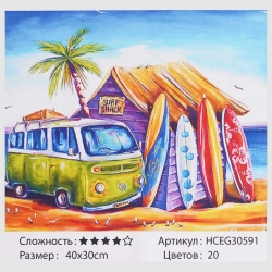 Картини за номерами HCEG 30591 (30) TK Group, "Серфінг", Арт. 40*30см, у коробці