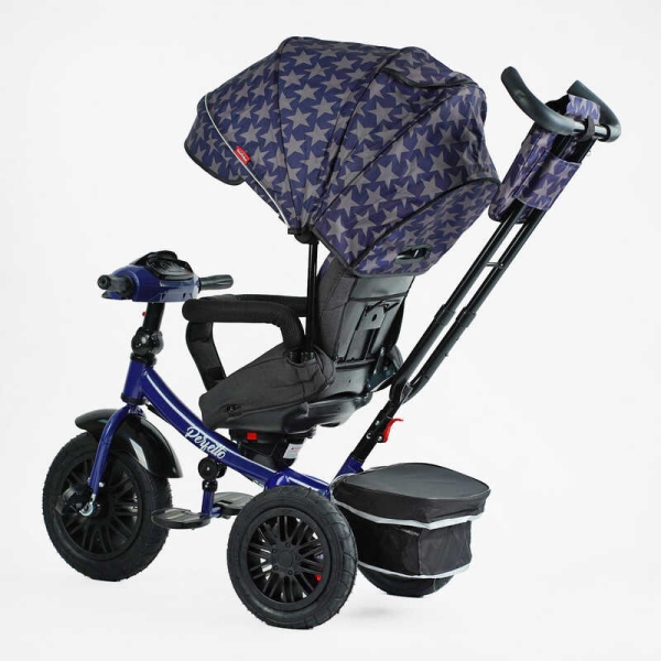 Велосипед 3-х кол. 8066/208-23 BestTrike "Perfetto" поворотне сидіння, колеса гумові надувні, кошик, фара музична, USB, Bluetooth, в коробці