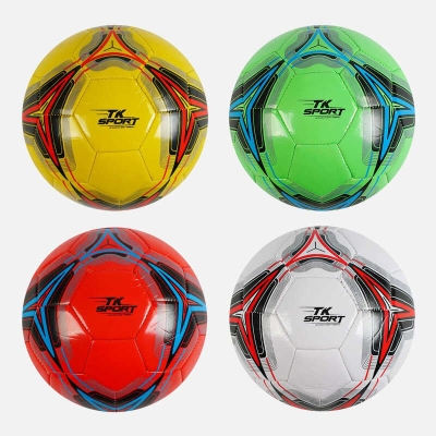 М'яч футбольний С 62386 (80) "TK Sport" 4 кольори, вага 300-310 грамів, гумовий балон, матеріал PVC, розмір №5, ВИДАЄТЬСЯ МІКС