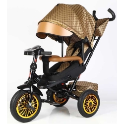 Велосипед 3-х кол. 8066 / 910-25 BestTrike "Perfetto" (1) поворотне сидіння, колеса гумові безкамерні, кошик, фара музична, USB, Bluetooth, в коробці