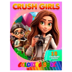 Розмальовка 18 кольорових малюнків "Crush Girls" 9789655322903 (50) "Jumbi"