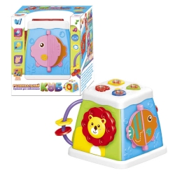 Музичний мультибокс 38955 (72/2) WToys, Українське озвучення, пісеньки, казки, назви тварин, цікаві історії, підсвічування, пальчикові ігри, брязкальце, тріскачка, в коробці