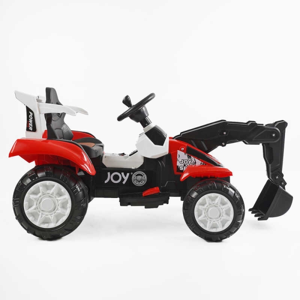 Трактор електричний JOY Т-29571 (1) двигун 25W, акумулятор 6V, USB-роз’єм, музика, звуки, регулювання гучності, рухомий ківш, підсвічування, в коробці