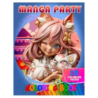 Розмальовка 18 кол малюнків "Manga Party" 9789655322941 (50) "Jumbi", 18 сторінок, папір
