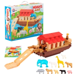 Конструктор 1348 (3) "Technok Toys", 190 деталей, 10 фігурок тварин, 1 фігурка Ноя, в коробці
