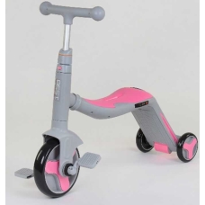 Самокат 3в1 JT 90601 Best Scooter, самокат-велобіг-велосипед, світло, 8 мелодій, колеса PU, переднє колесо d = 20см, задні d = 11см