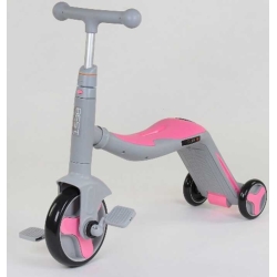 Самокат 3в1 JT 90601 Best Scooter, самокат-велобіг-велосипед, світло, 8 мелодій, колеса PU, переднє колесо d = 20см, задні d = 11см