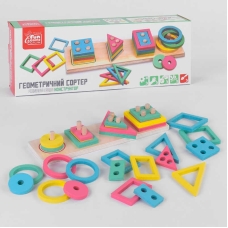 гр Дерев'яний геометричний сортер 87639 (30) "4FUN Game Club Wood" в коробці