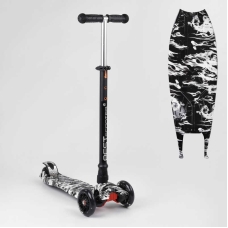 Самокат A 25771 /779-1512 "Best Scooter" 4 колеса PU, СВІТЛО, трубка керма алюмінієва, d передніх коліс = 12 см, d задніх коліс = 8 см, в коробці
