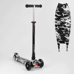 Самокат A 25771 /779-1512 "Best Scooter" 4 колеса PU, СВІТЛО, трубка керма алюмінієва, d передніх коліс = 12 см, d задніх коліс = 8 см, в коробці