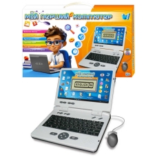 Ноутбук 88777 (24) "WToys", ОЗВУЧУВАННЯ УКР.\АНГЛ. МОВОЮ, літери, цифри, пісні, казки, загадки, вікторина, р\к екран, функціональна мишка, в коробці