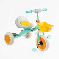 Велосипед 3-х колісний BS-49151 "Best Trike" колеса EVA переднє 10", заднє 8", сталева рама, УКР.ОЗВУЧУВАННЯ, світло, кошик, в коробці