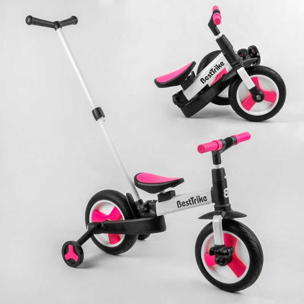 Велосипед-трансформер Best Trike 55475 колеса PU 10'', батьківська ручка, знімні педалі