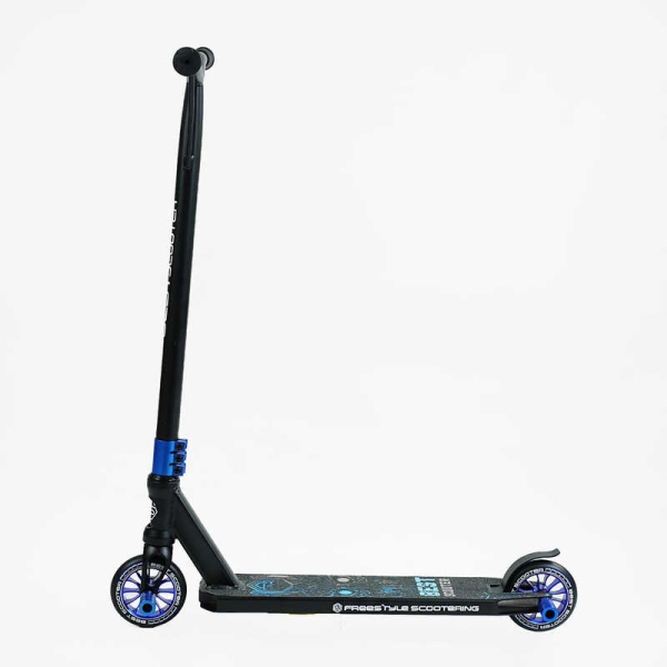 Самокат трюковий Best Scooter 54528 HIC-система, ПЕГИ, алюмінієвий диск та дека, колеса PU d-110мм, ширина керма-52см, висота - 83см, в коробці