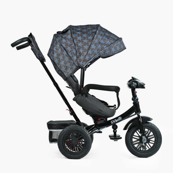 Велосипед 3-х кол. 8066/107-10 BestTrike "Perfetto" поворотне сидіння, колеса гумові надувні, кошик, фара музична, USB, Bluetooth, в коробці