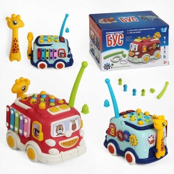 Розвивальний Бус 28140 (48) WToys, Українське озвучення, світло, казки, пісні, рухливі шестерні, магнітна риболовля, каталка, в коробці