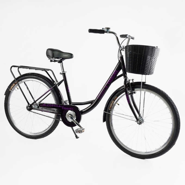 Велосипед міський Corso TRAVEL 26" TL-26523 + КОШИК