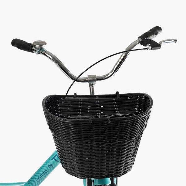 Велосипед міський Corso TRAVEL 26" TL-26417 + КОШИК одношвидкісний, сталева рама 16.5", корзина, багажник