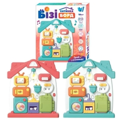 Бізіборд 68307 (24) WToys, 2 кольори, Українське озвучення, 3 казки, 3 пісні, звуки, підсвічування, віршики, пальчикові ігри, в коробці