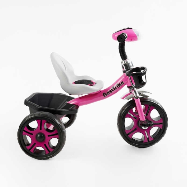 Велосипед 3-х колісний BS-22603 "Best Trike" колеса EVA переднє 12", заднє 10", сталева рама, фара з музикою та світлом, кошик, в коробці
