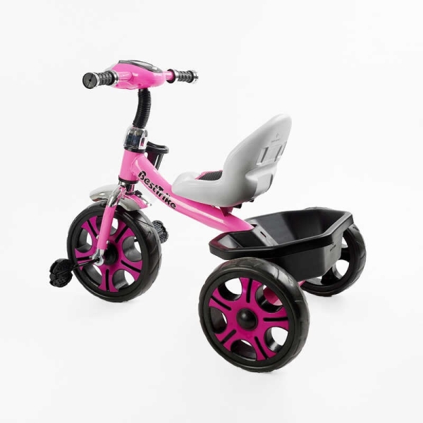 Велосипед 3-х колісний BS-22603 "Best Trike" колеса EVA переднє 12", заднє 10", сталева рама, фара з музикою та світлом, кошик, в коробці