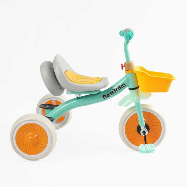 Велосипед 3-х колісний BS-49151 "Best Trike" колеса EVA переднє 10", заднє 8", сталева рама, УКР.ОЗВУЧУВАННЯ, світло, кошик, в коробці