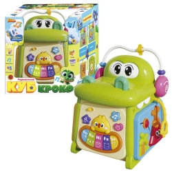 Музичний мультибокс 13167 (18/2) WToys, Українське озвучення, пісеньки, ноти, загадки, назви тварин, їхні звуки, віршики, підсвічування, пальчикові ігри, в коробці