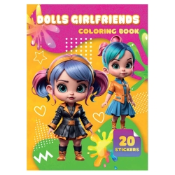 Розмальовка 20 наліпок А4: Dolls Girlfrends 9789655323191 (50) "Jumbi"