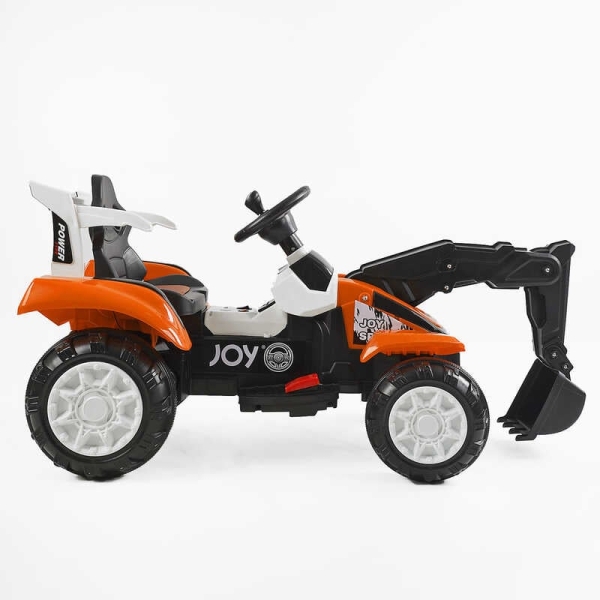 Трактор електричний JOY Т-74430 (1) двигун 25W, акумулятор 6V, USB-роз’єм, музика, звуки, регулювання гучності, рухомий ківш, підсвічування, в коробці