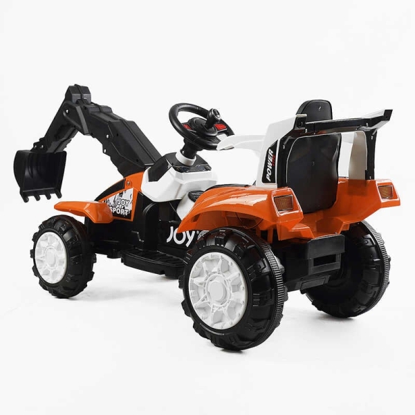 Трактор електричний JOY Т-74430 (1) двигун 25W, акумулятор 6V, USB-роз’єм, музика, звуки, регулювання гучності, рухомий ківш, підсвічування, в коробці