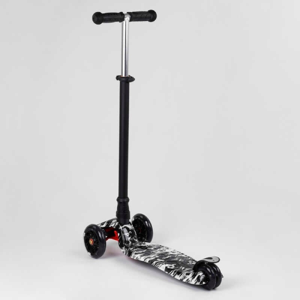 Самокат A 25771 /779-1512 "Best Scooter" 4 колеса PU, СВІТЛО, трубка керма алюмінієва, d передніх коліс = 12 см, d задніх коліс = 8 см, в коробці