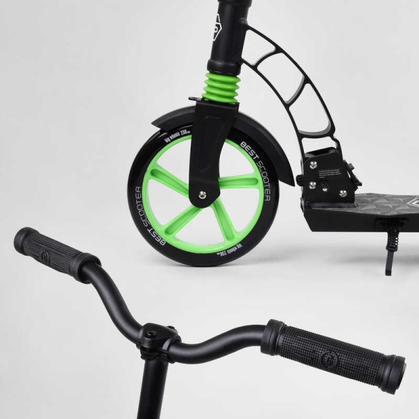 Самокат двоколісний "Best Scooter" 62798 (2) колеса PU, d переднього колеса - 230мм, d заднього колеса - 180мм, 1 амортизатор передній, в коробці
