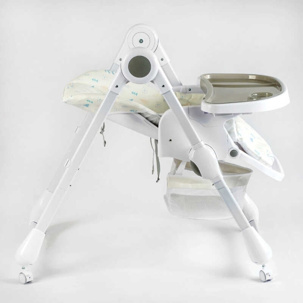 Стільчик для годування Joy K-11058 (1) мягкий чохол ПВХ, 4 колеса, з’ємний столик, кошик, в коробці